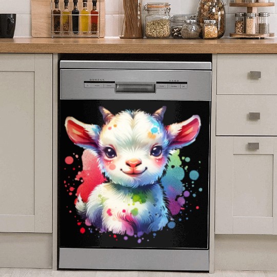 Cute Goat Lover Farm Animal Lamb Enthusiast Design Dish Washer Covers