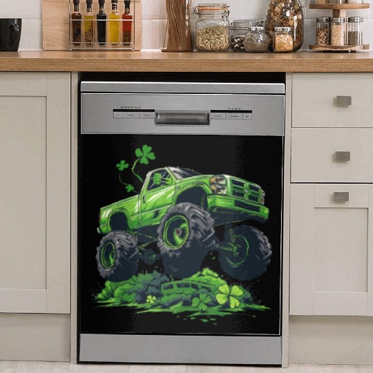 Monster Truck Shamrock Toddler Boys St Patricks Dish Washer Covers