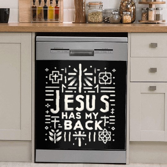 Jesus Has My Back 30 Dish Washer Covers