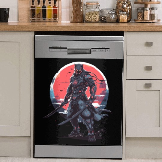 Anime Panther -Krieger Samurai Katana Dish Washer Covers