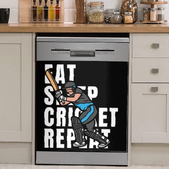 Eat Sleep Cricket Repeat Dish Washer Covers