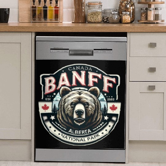 Banff National Park, Alberta Canada grizzly bears Dish Washer Covers
