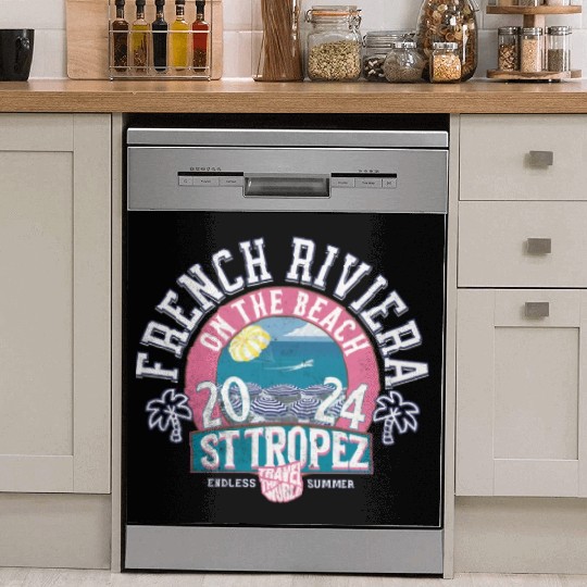 French Riviera St Tropez Beach Vacation 2024 Dish Washer Covers