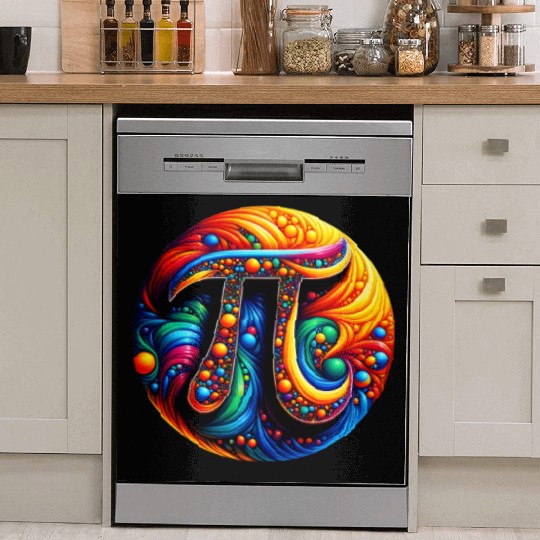 Pi Day Nerd Geek Love Math Pi Symbol Kids Men Dish Washer Covers