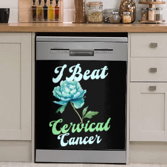 Cervical Cancer Awareness I Beat Cervical Cancer Dish Washer Covers