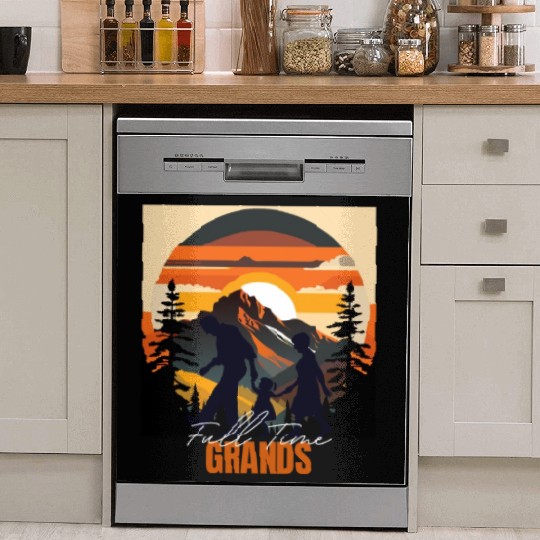 Full time Grands - Funny Grandparents Dish Washer Covers