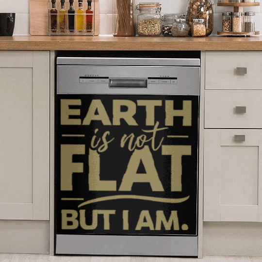 Flat Earth Satire Ironic Jokes Dish Washer Covers