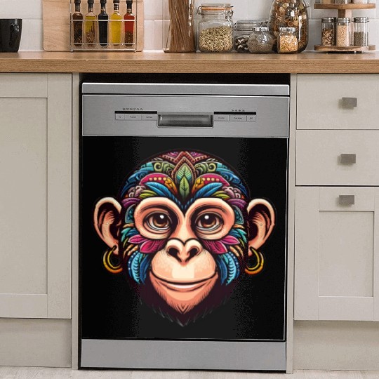 Cute Monkey Face Dish Washer Covers