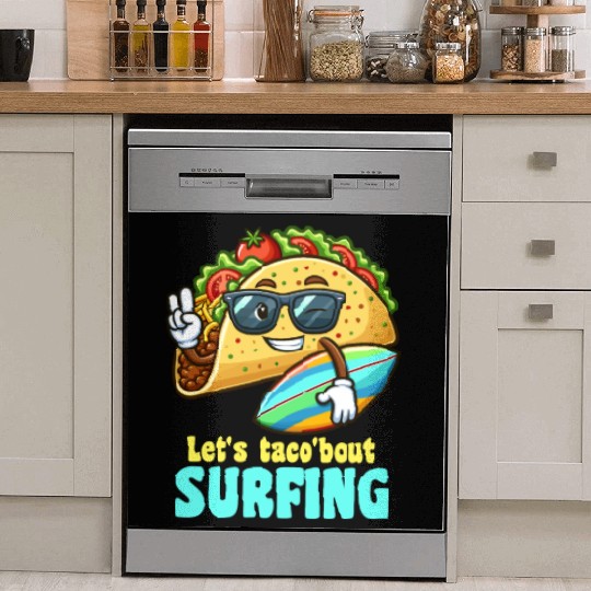 Let's Taco 'Bout Surfing Summer Fun Dish Washer Covers