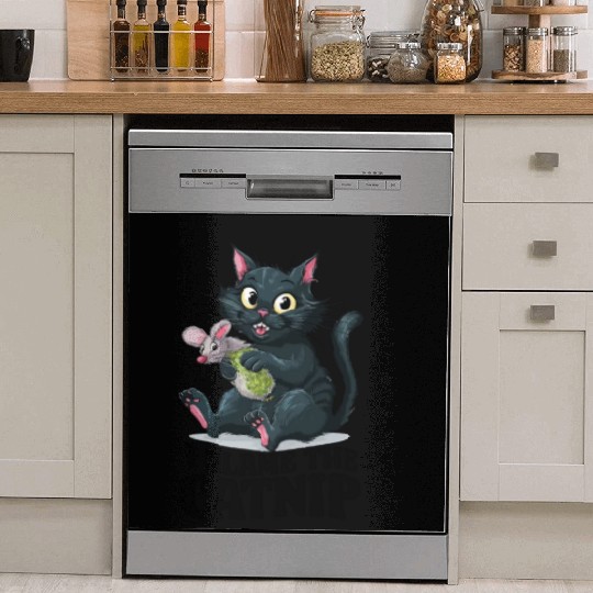 I Blame The Catnip - Cute Mischievous Cat Dish Washer Covers
