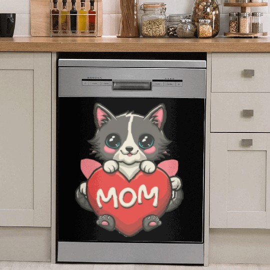 cat mom Dish Washer Covers