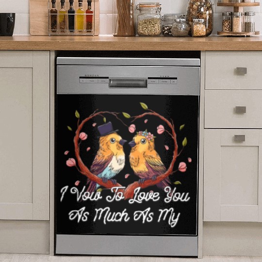 To Love You As Much As My Cats Wedding Cat Lover Dish Washer Covers