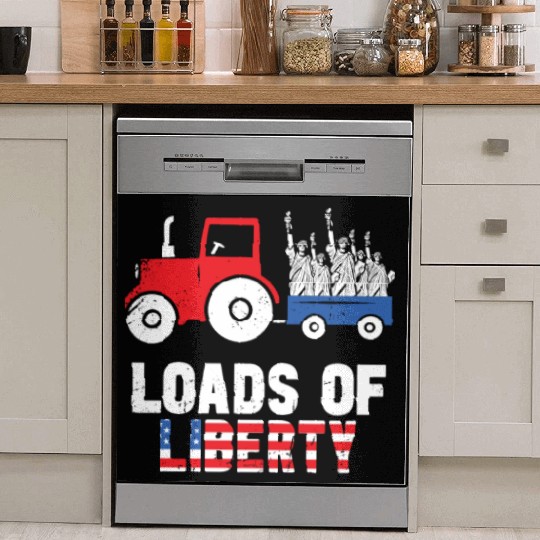 Liberty Tractor Patriotic American Dish Washer Covers