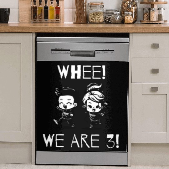 "Whee!! We Are 3!" Toddler Twins Birthday Dish Washer Covers