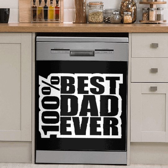 100 % Best Dad Ever Coolest Daddy in the World Dish Washer Covers