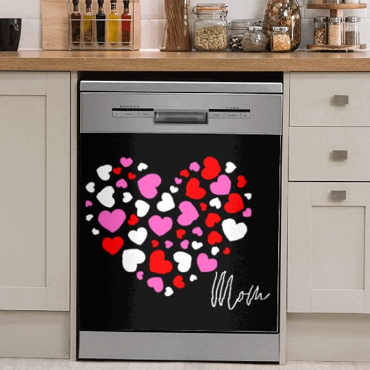 Hearts Love Mom 3 Dish Washer Covers