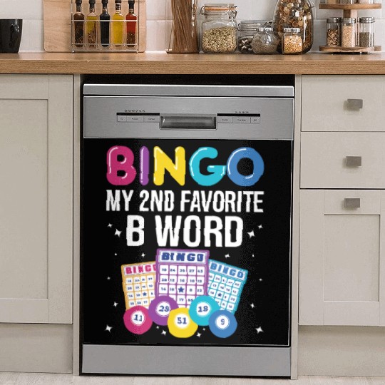 Funny Bingo Player Bingo Gaming Dish Washer Covers