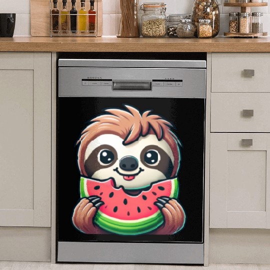Sloth Summer Fruit Melon Dish Washer Covers