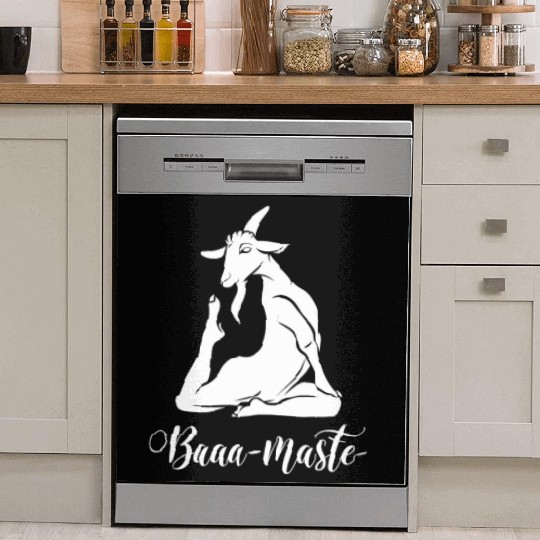 Baaa-Maste Goat Yoga Pose Serenity Dish Washer Covers