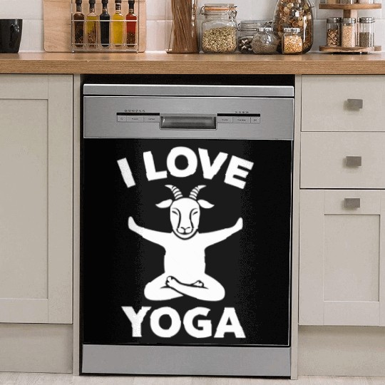 I Love Goat Yoga Serenity Pose Dish Washer Covers