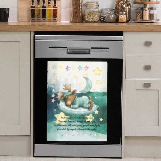 Baby Moose Poem Dish Washer Covers
