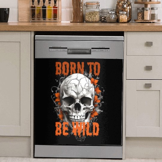 skull born to be wild Dish Washer Covers
