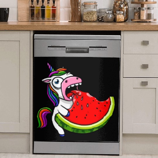 Unicorn Melon Sweet Comic Crazy Funny Quirky Dish Washer Covers