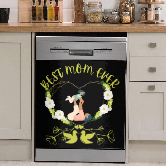 BEST MOM EVER MOTHER AND DAUGHTER DESIGN Dish Washer Covers