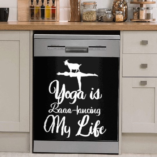 Goat Yoga Balancing My Life Dish Washer Covers