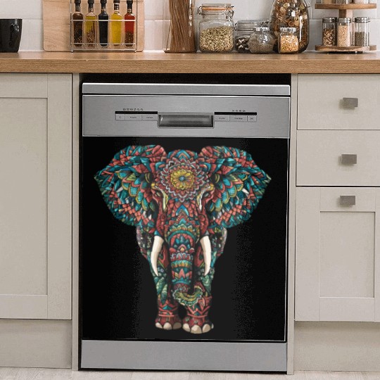 Elephant Mandala for a Art lover Elephant fan Dish Washer Covers