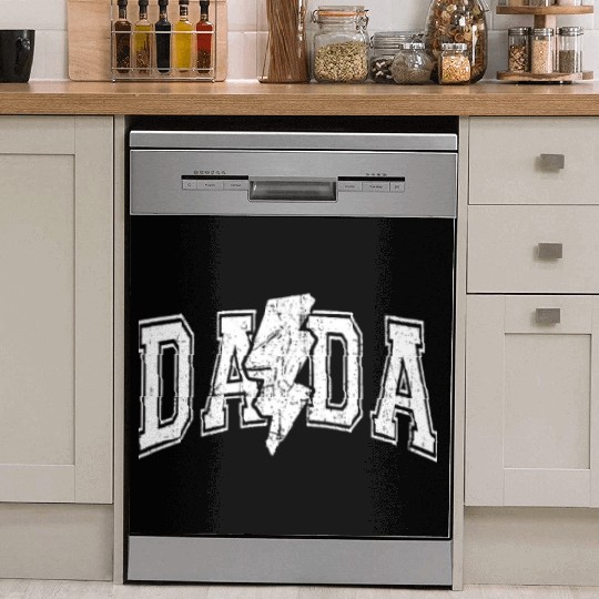 Dada Lightning Bolt Checkered Father's Day Dish Washer Covers