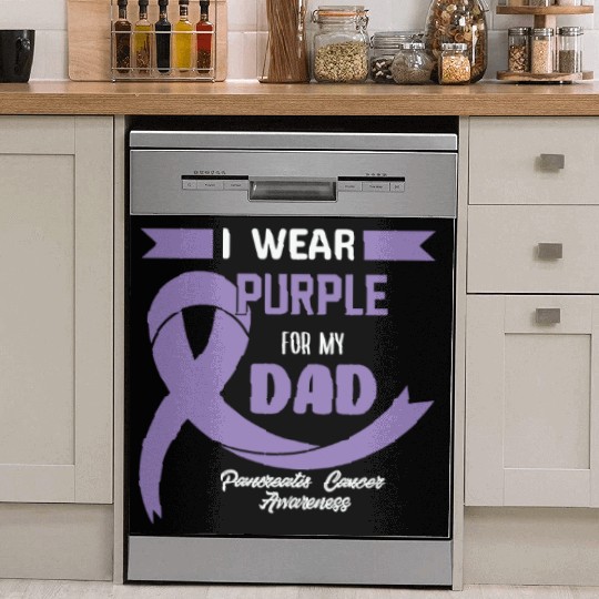 Pancreatic Cancer Support Dad Cancer Awareness Dish Washer Covers