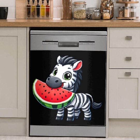 Zebra melon watermelon fruit fruity Dish Washer Covers