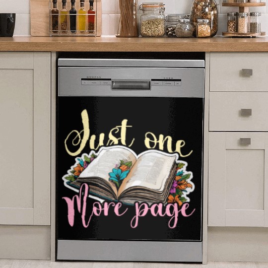 Reading Just One More Page Literature Avid Reader Dish Washer Covers