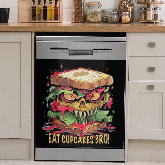 Eat Cupcakes Bro Streetfood - Sandwich Monster Dish Washer Covers