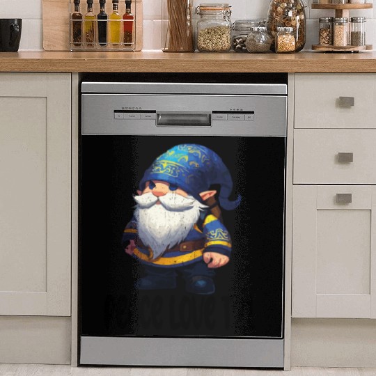t21 gnomes Peace Love Dish Washer Covers