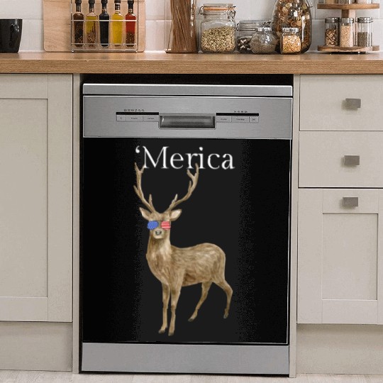 Merica Deer American Sunglasses Dish Washer Covers