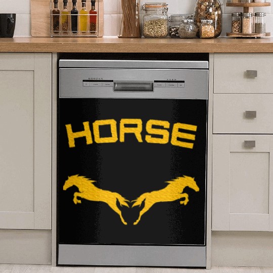 Horses Double Horse Riding Horsepower Lover T Dish Washer Covers