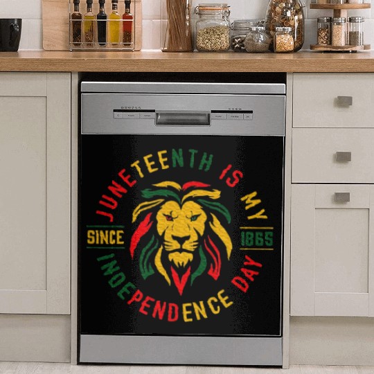 Juneteenth Is My Independence Day Lion Free Ish Dish Washer Covers