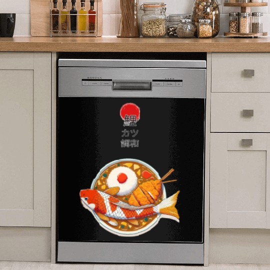 Harmony of Koi Fish and Katsu Delight Dish Washer Covers
