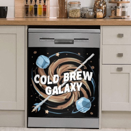 Cold Brew Galaxy Design - Space & Coffee Fusion Dish Washer Covers