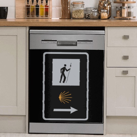 Way of St. James Pilgrim Camino Shell Sign Dish Washer Covers