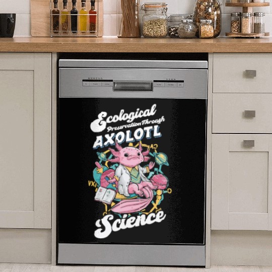 Axolotl Science Teacher Mexican Salamander Dish Washer Covers