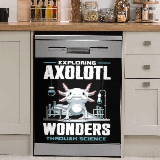 Axolotl Science Teacher Mexican Salamander Dish Washer Covers