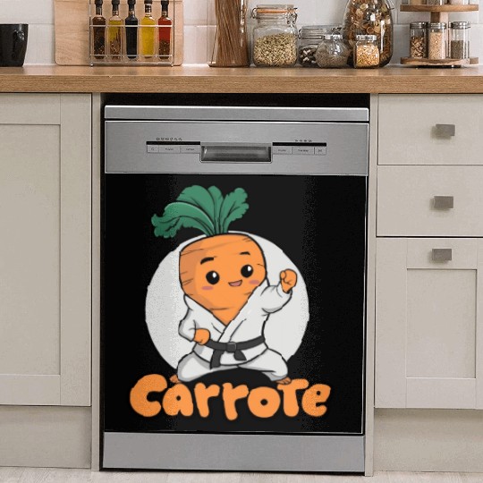 Cute Karate Carrot Design Dish Washer Covers