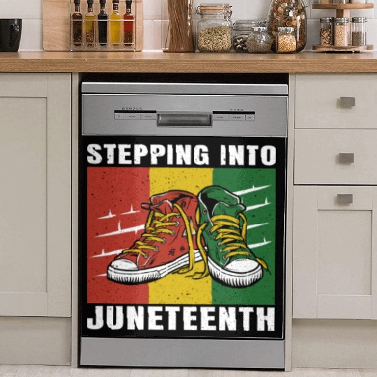Stepping Into Juneteenth 2024 Afro American Dish Washer Covers