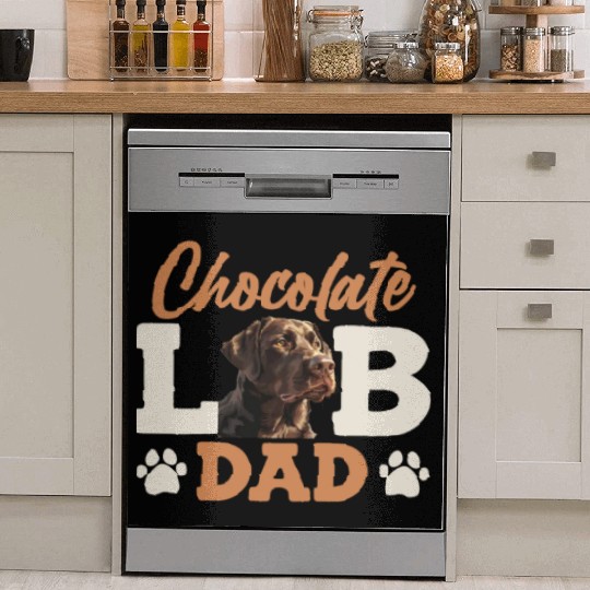 Labrador Owner CHOCOLATE LAB DAD Labrador Dog Dish Washer Covers
