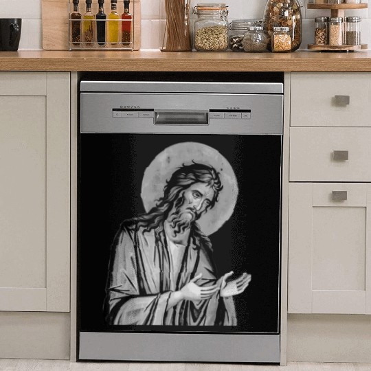 Scary Knight Clothing Catholic Praying Dish Washer Covers