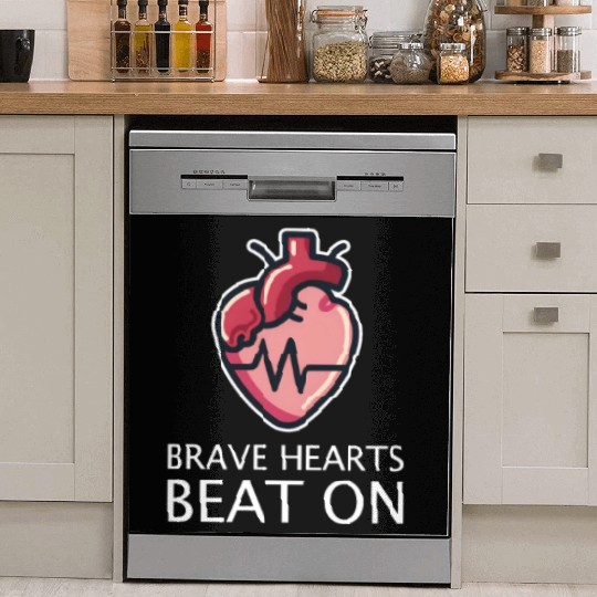 CHD Awareness Brave Hearts Beat On Dish Washer Covers