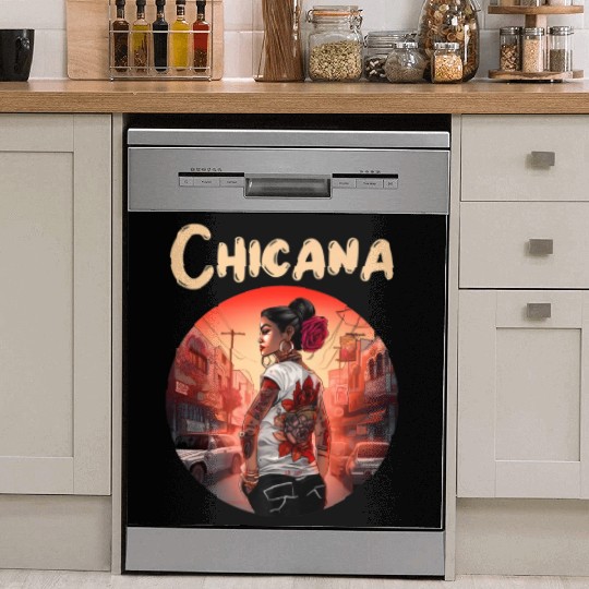 Chicana Lowrider Clothes Mexican American Dish Washer Covers